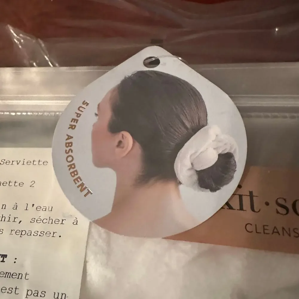 NWT Kitsch Towel Scrunchie White Hair  Daily Concepts Wrap Self Care Bundle Pink